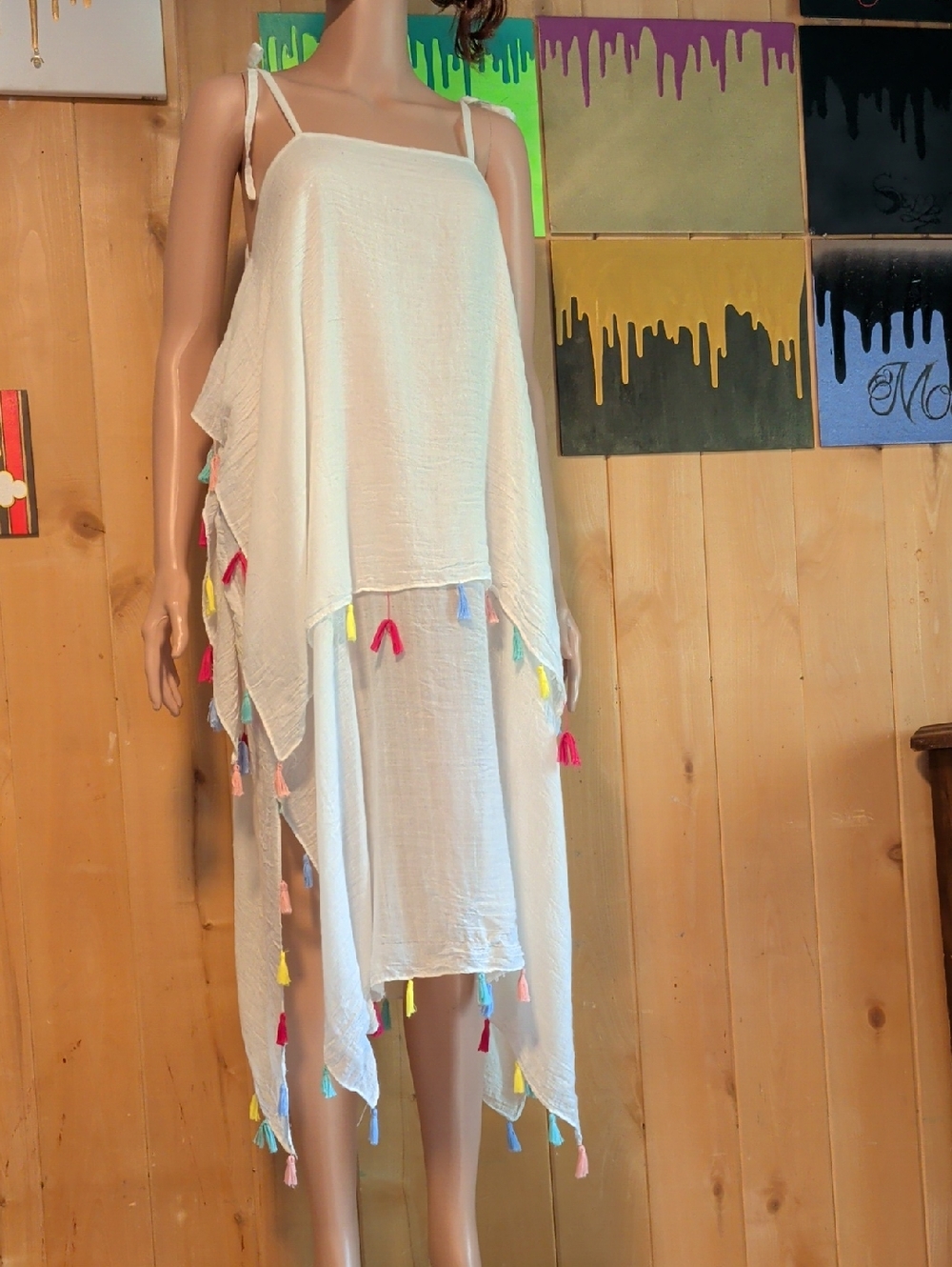 Subtle Luxury White Lightweight Cover-Up with Tie Straps